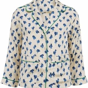 TOPSHOP Floral Pajama Lounge Top sz 10  NWT